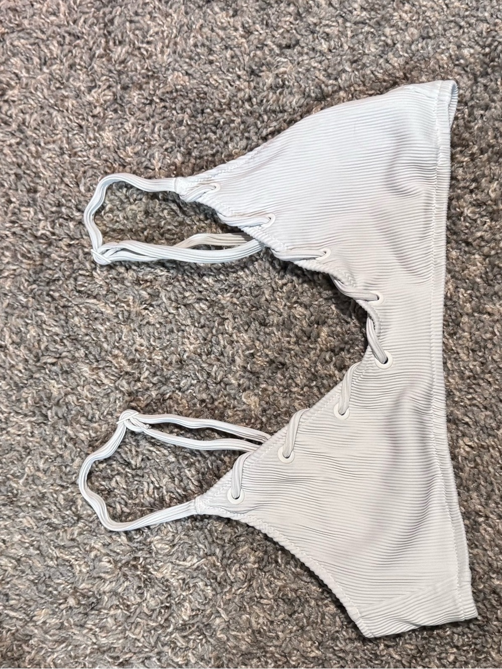 aerie White Scoop bikini top